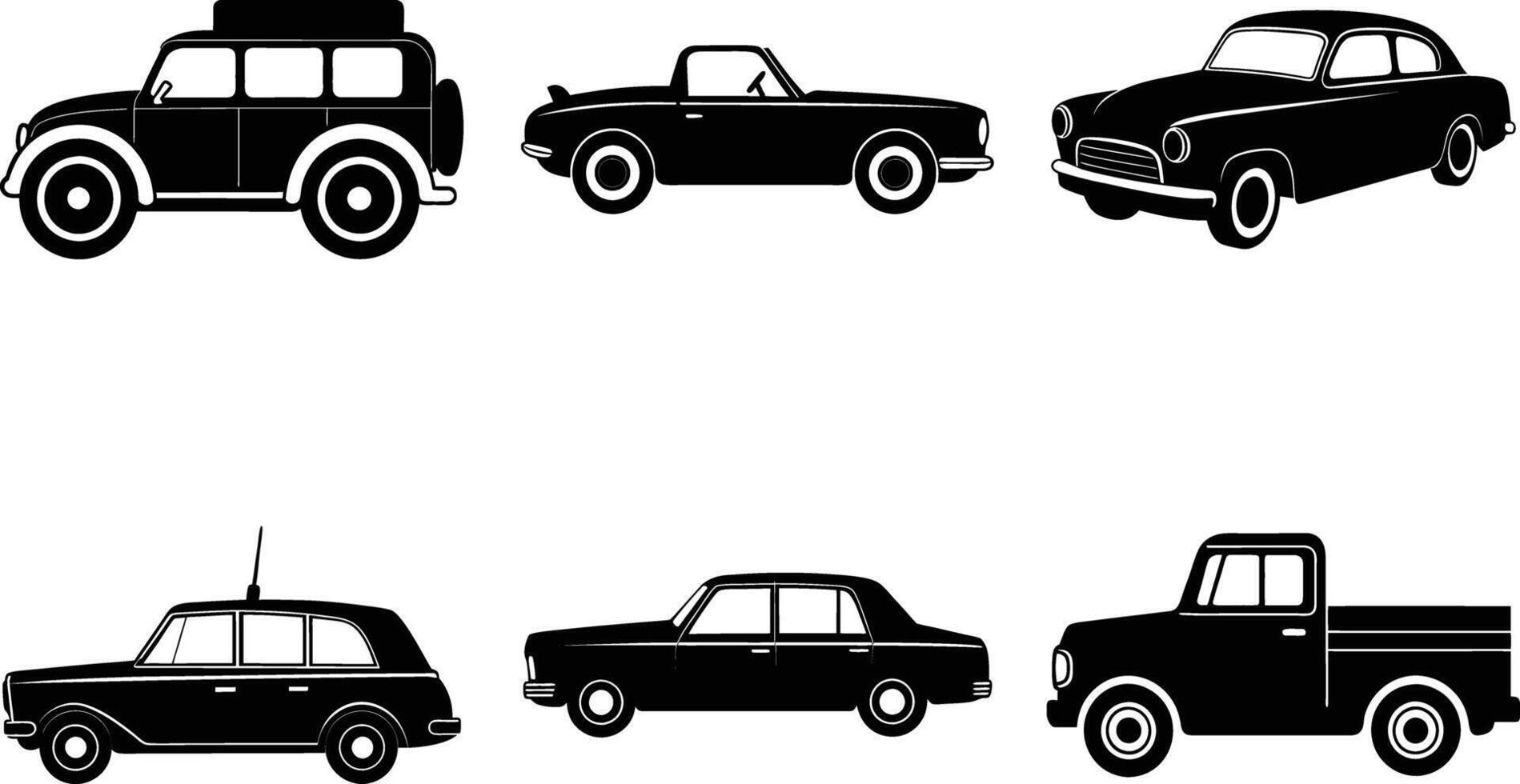 Nostalgic car designs for collectors and car enthusiasts vector
