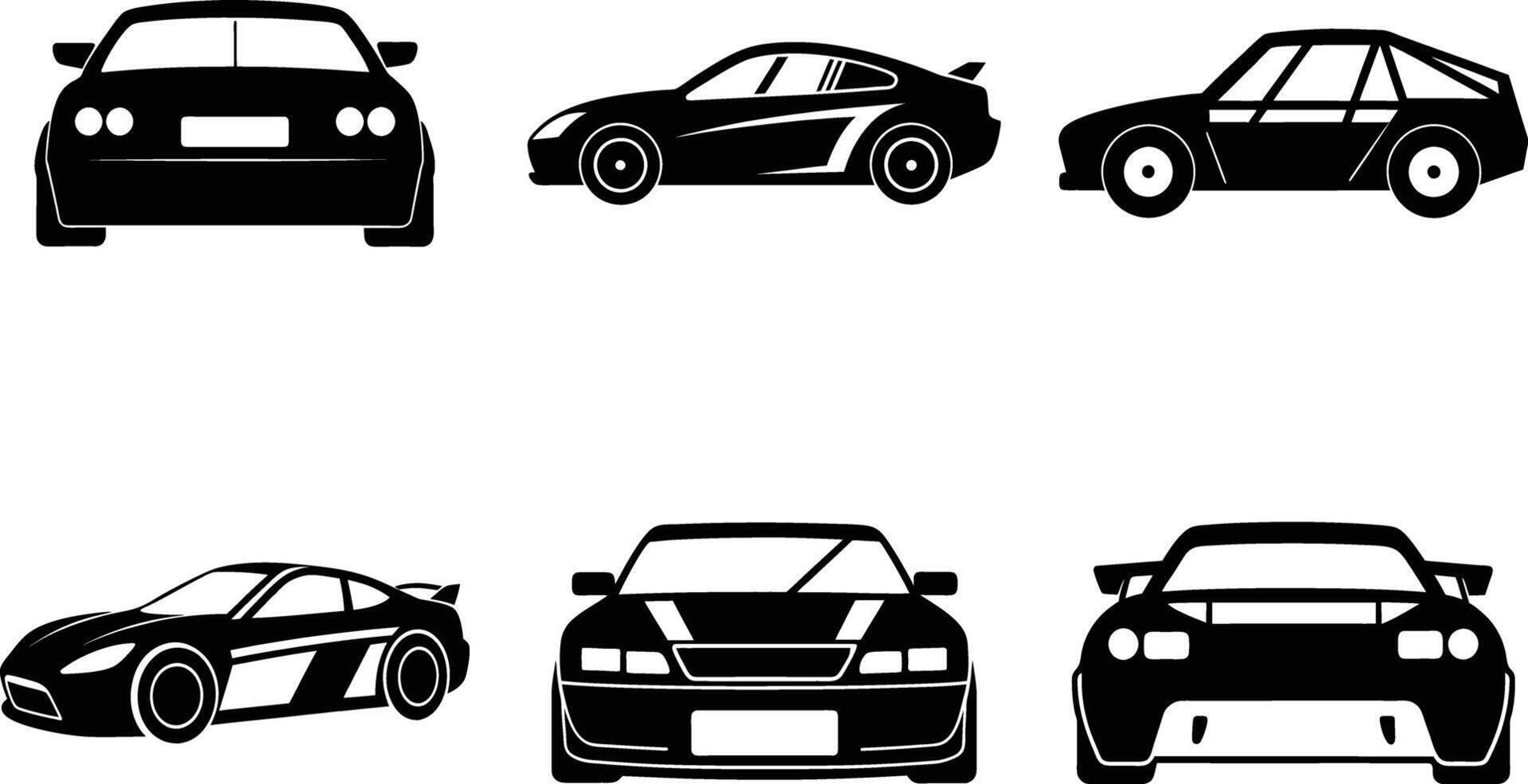 Luxury sports car design in sleek silhouette vector