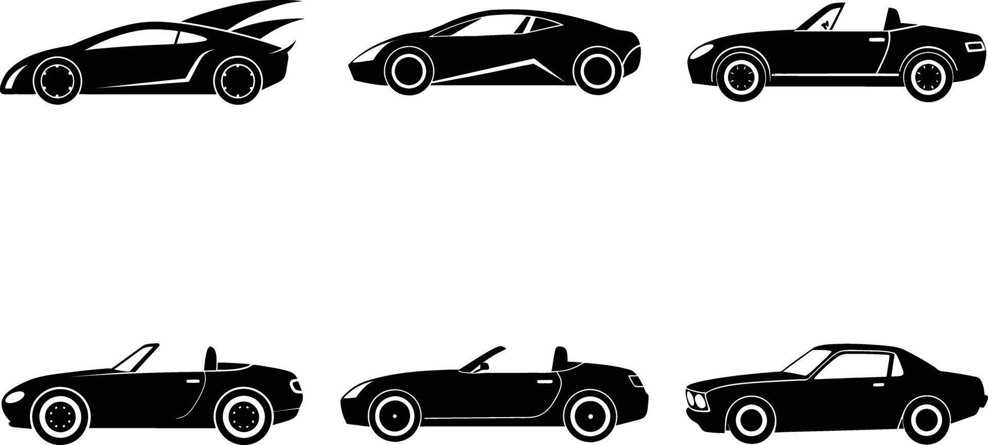 Speed and luxury in sleek car silhouette vector