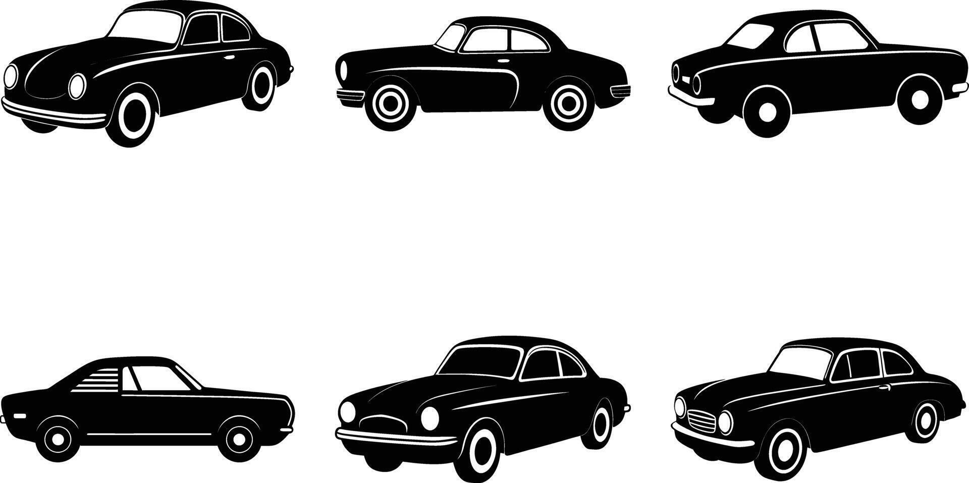 Classic car designs representing timeless elegance on white background vector