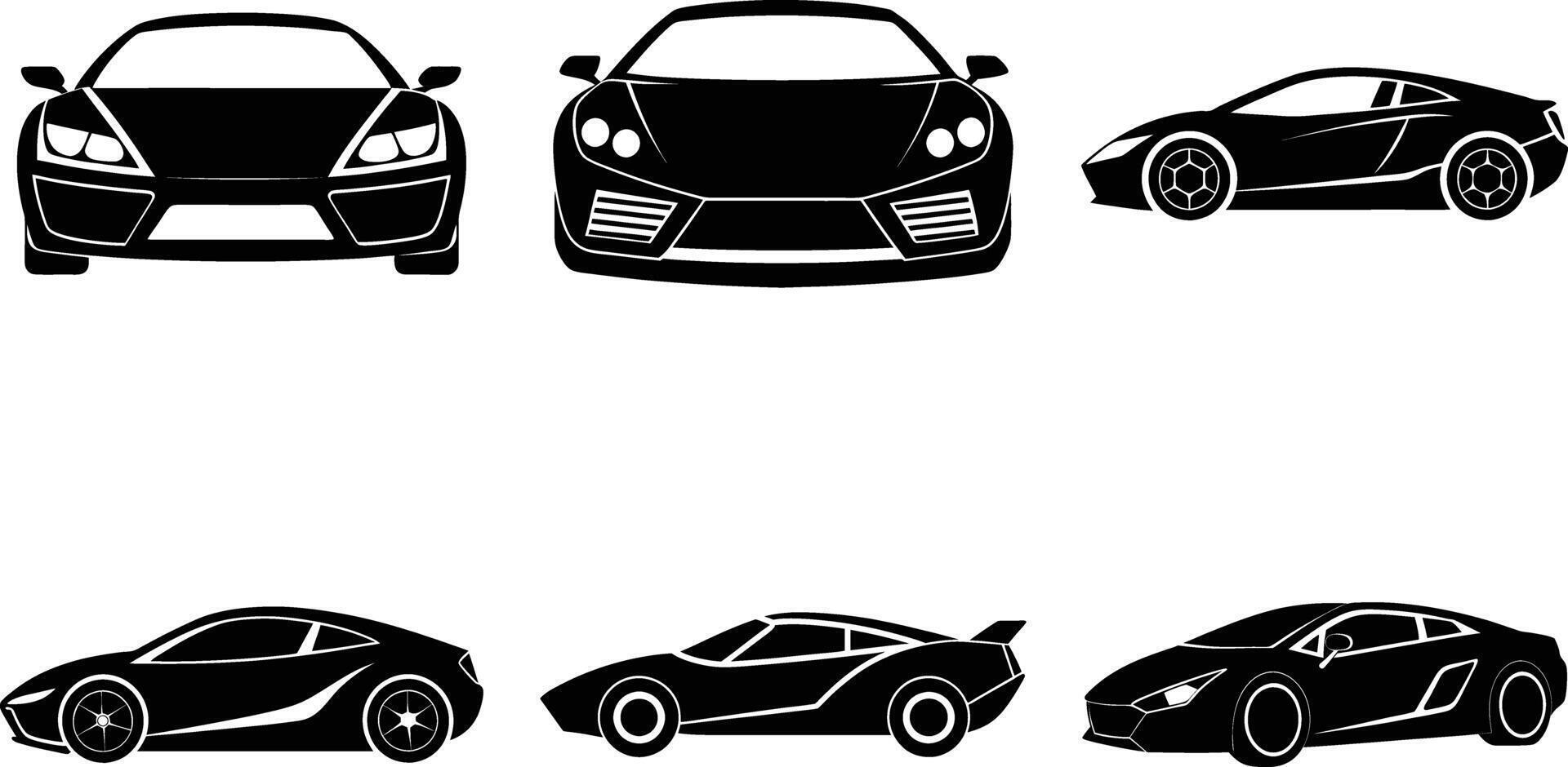 Classic sports car silhouette with dynamic elegance vector