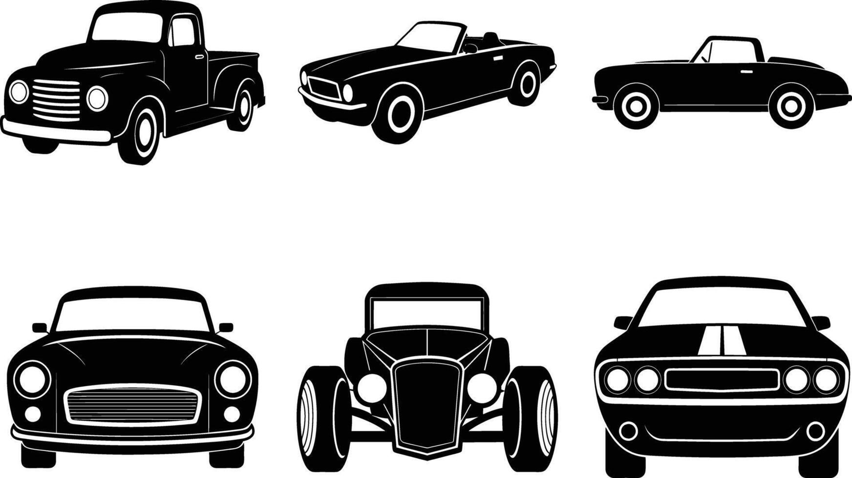 Timeless classic automobiles designed for historic car enthusiasts vector