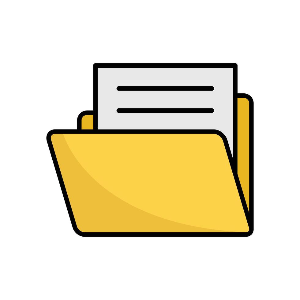 Full Set of Folder Icons for File Organization Applications vector