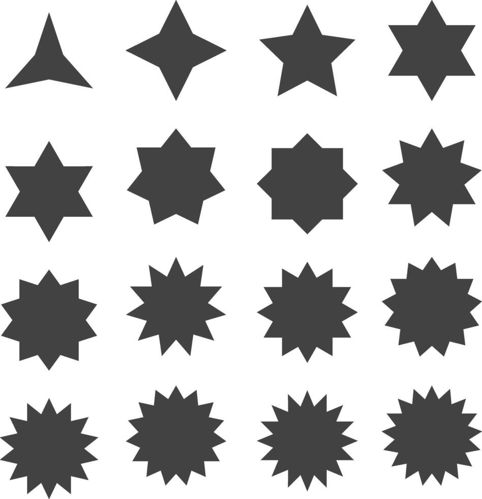 Starburst icon set vector