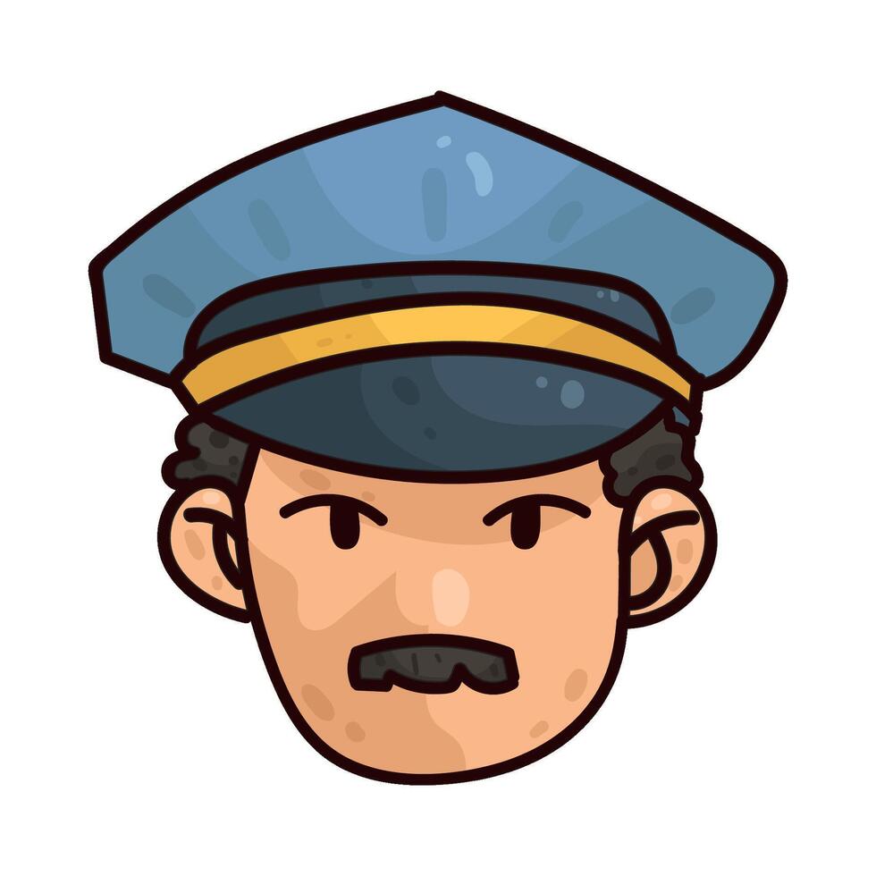 Policeman avatar illustration vector