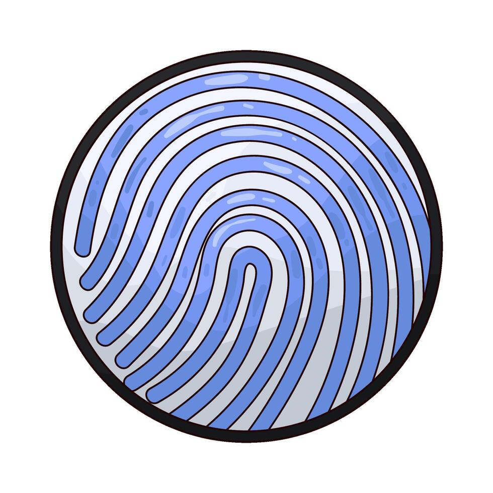 illustration of Fingerprint scan vector