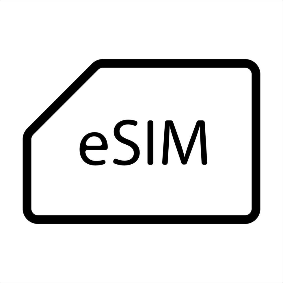 e sim icon vector