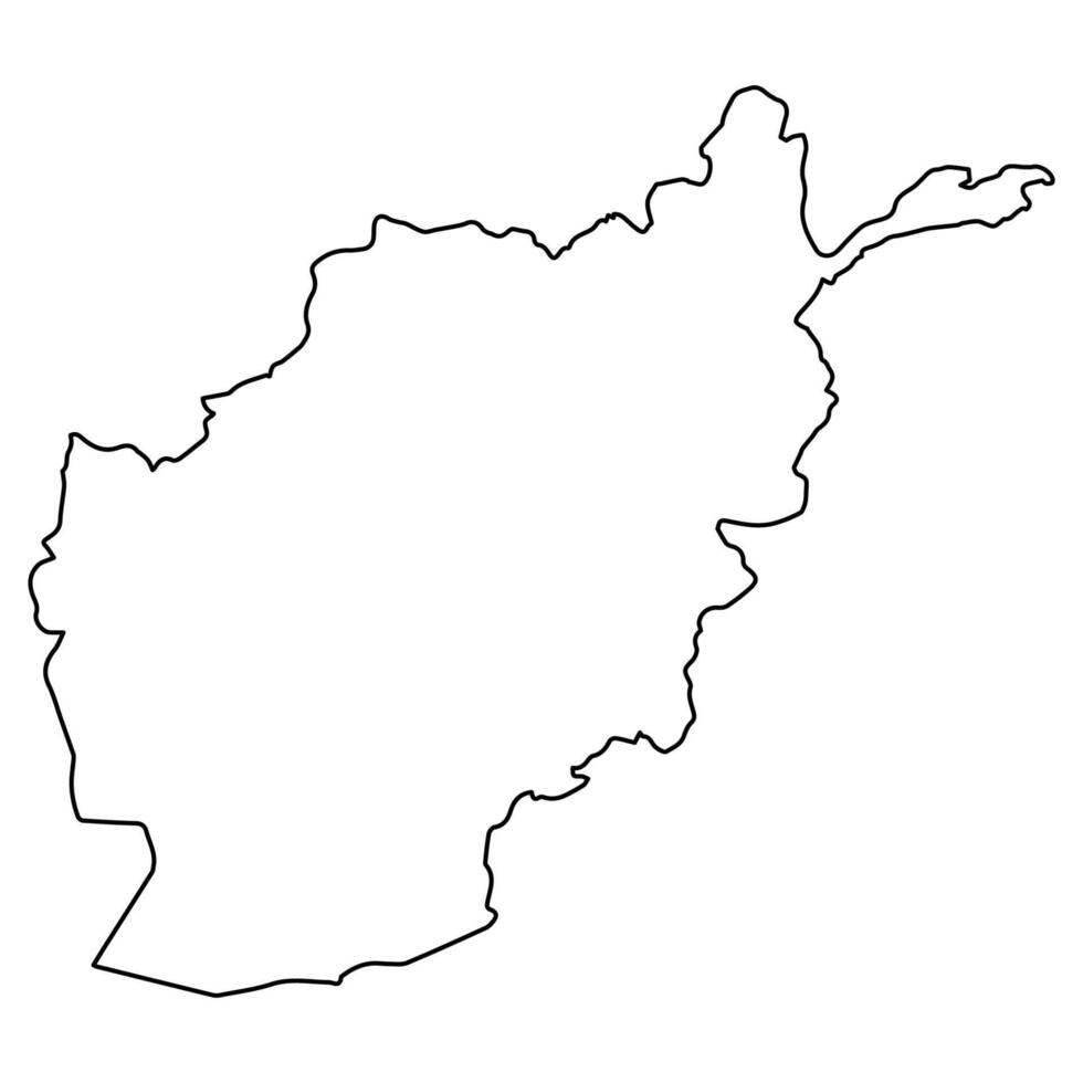 Outline Map of Afghanistan Asian Country vector