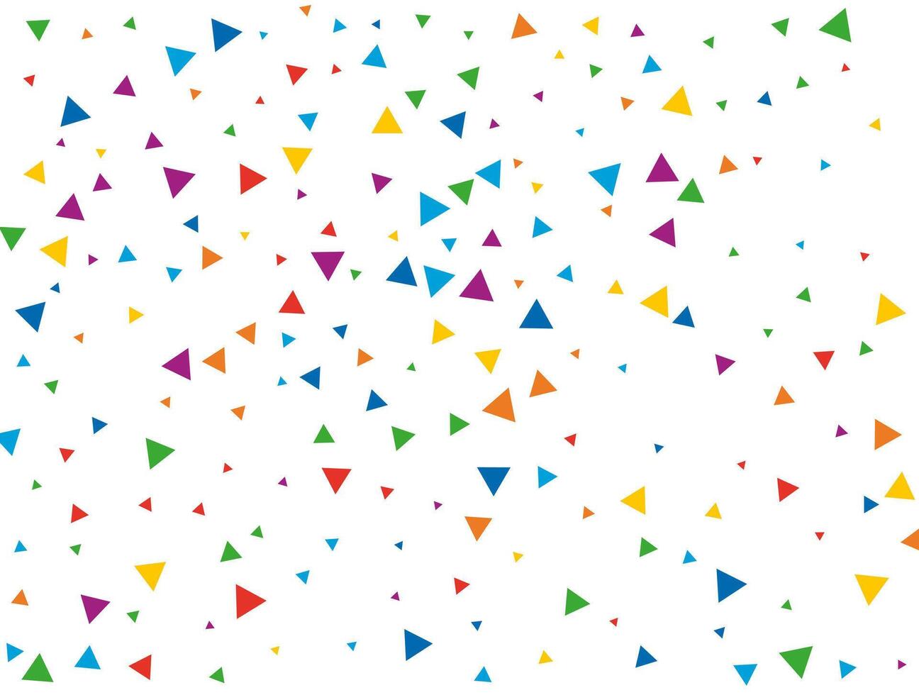 Rainbow Triangular Confetti. Confetti celebration, Falling rainbow abstract decoration for party, birthday celebrate, anniversary or event, festive. Festival decor. illustration. vector