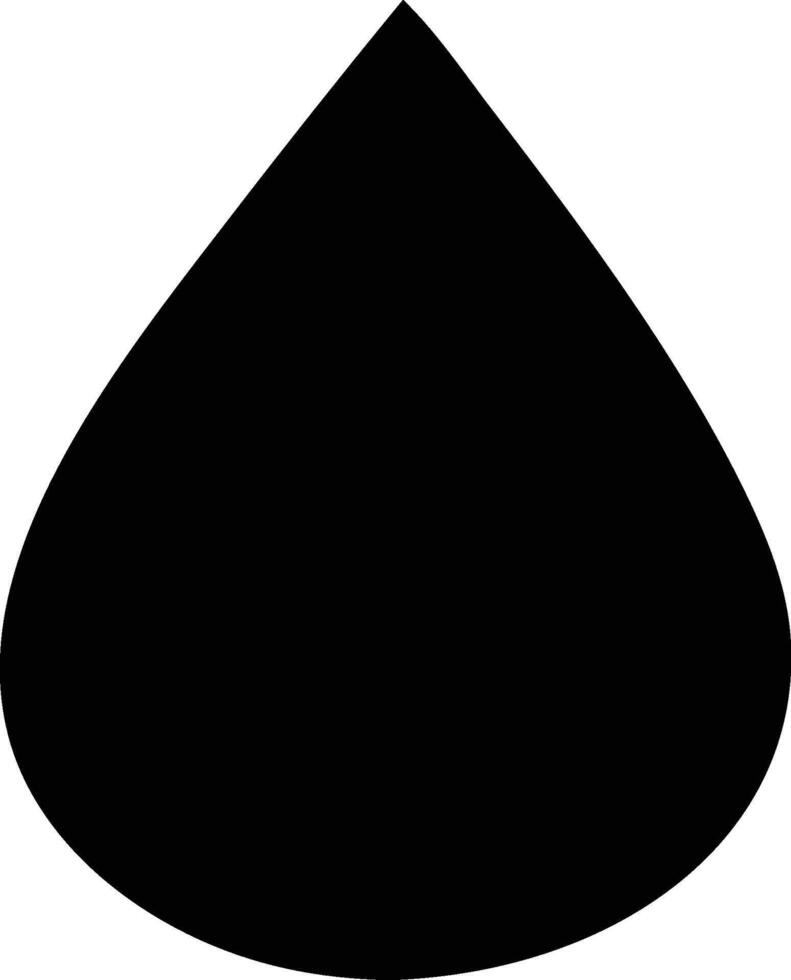 Black droplet minimalist design water icon. vector