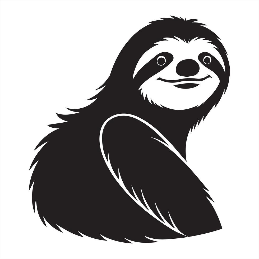 Simple Sloth Illustration vector