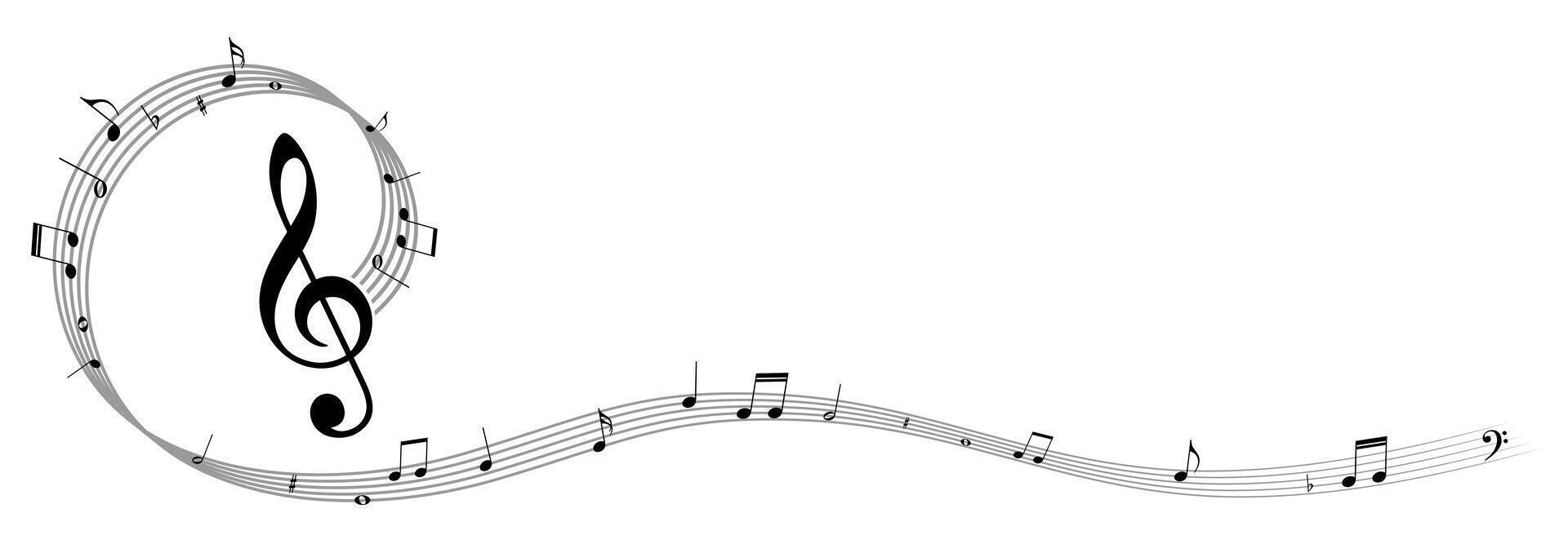 The blue Logo with music notes. vector