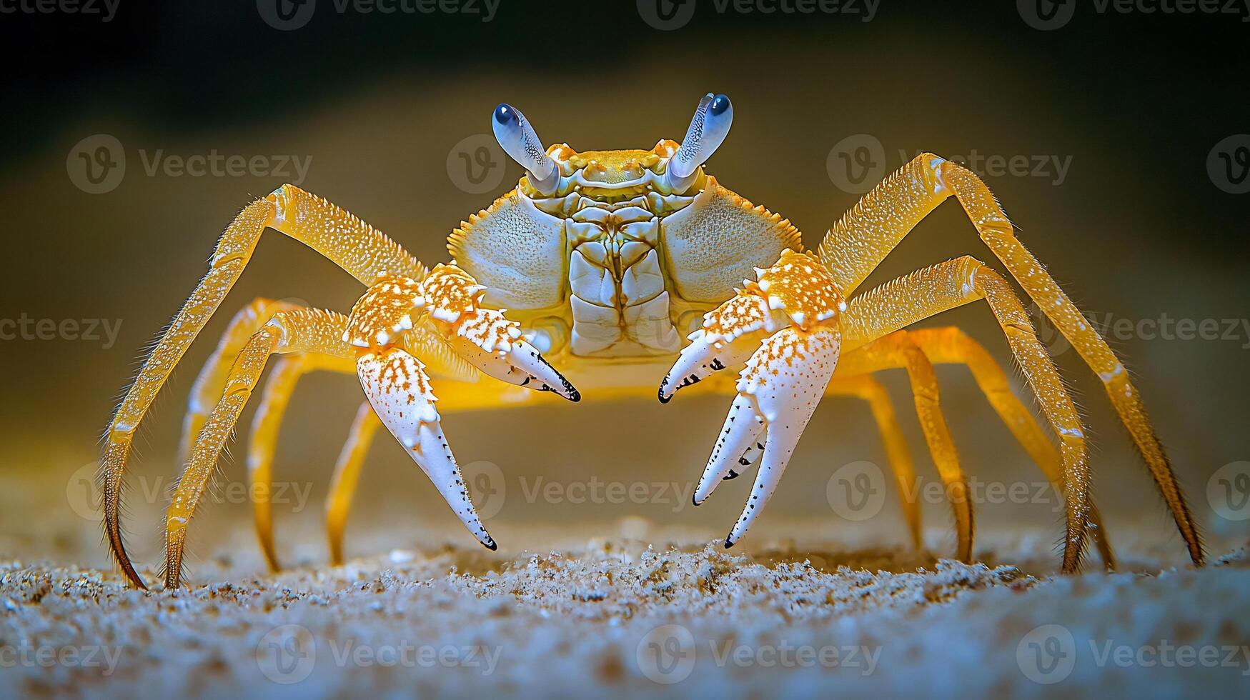Japanese Spider Crab Macrocheira kaempferi phylum Arthropoda class Malacostraca order Decapoda family Inachidae walking the ocean floor its long legs blending with the sandy terrain photo