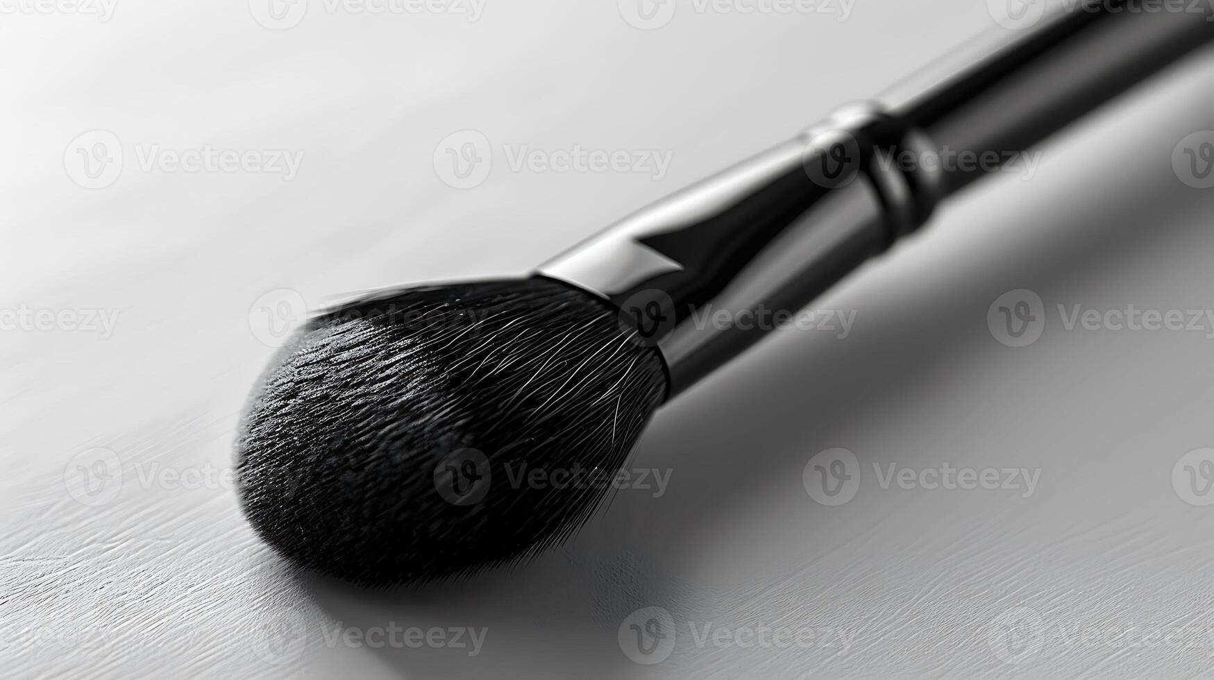 Eyeshadow brush mockup placed gracefully a clean white surface photo