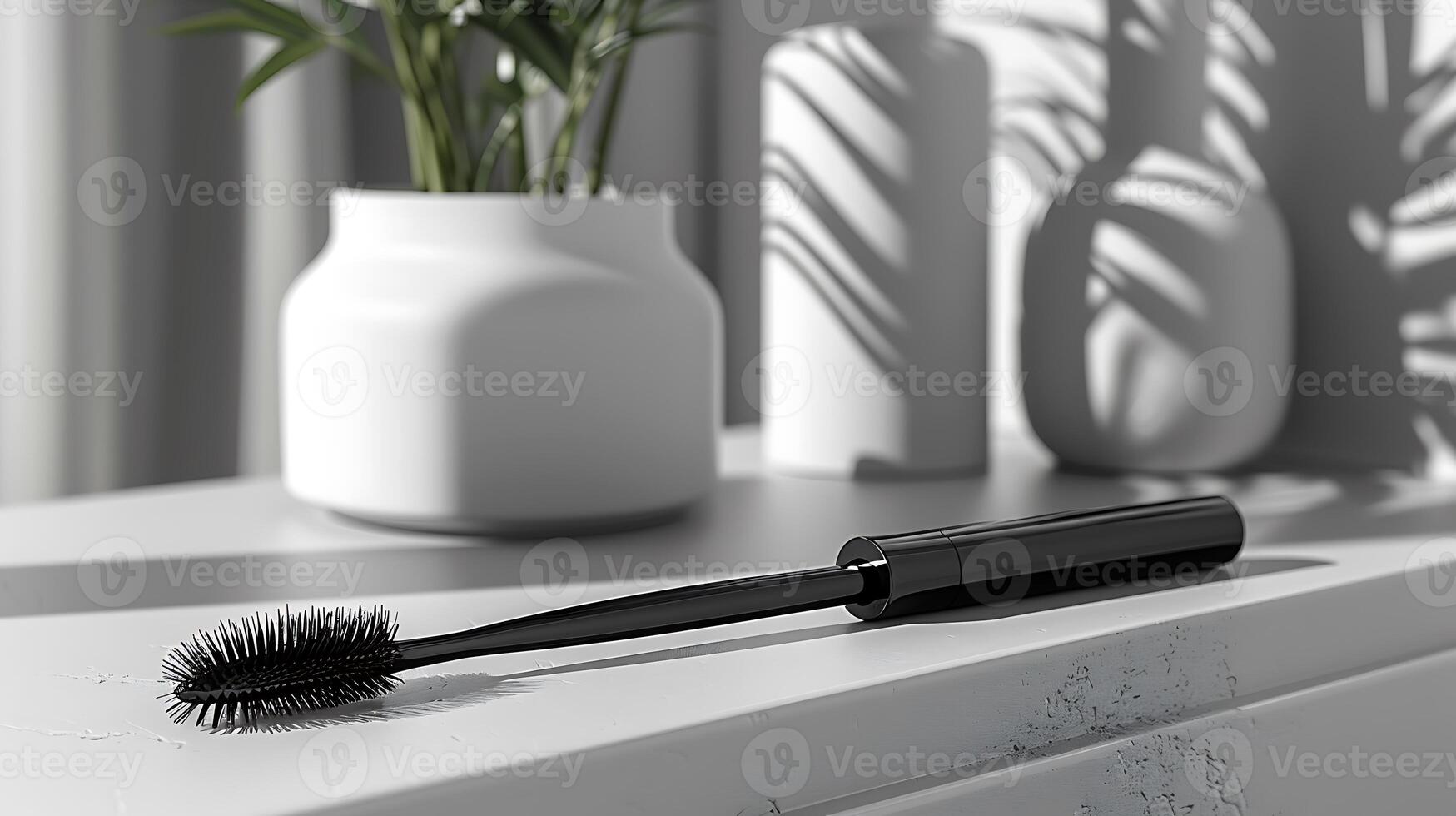 Brow grooming brush mockup positioned perfectly product showcase photo