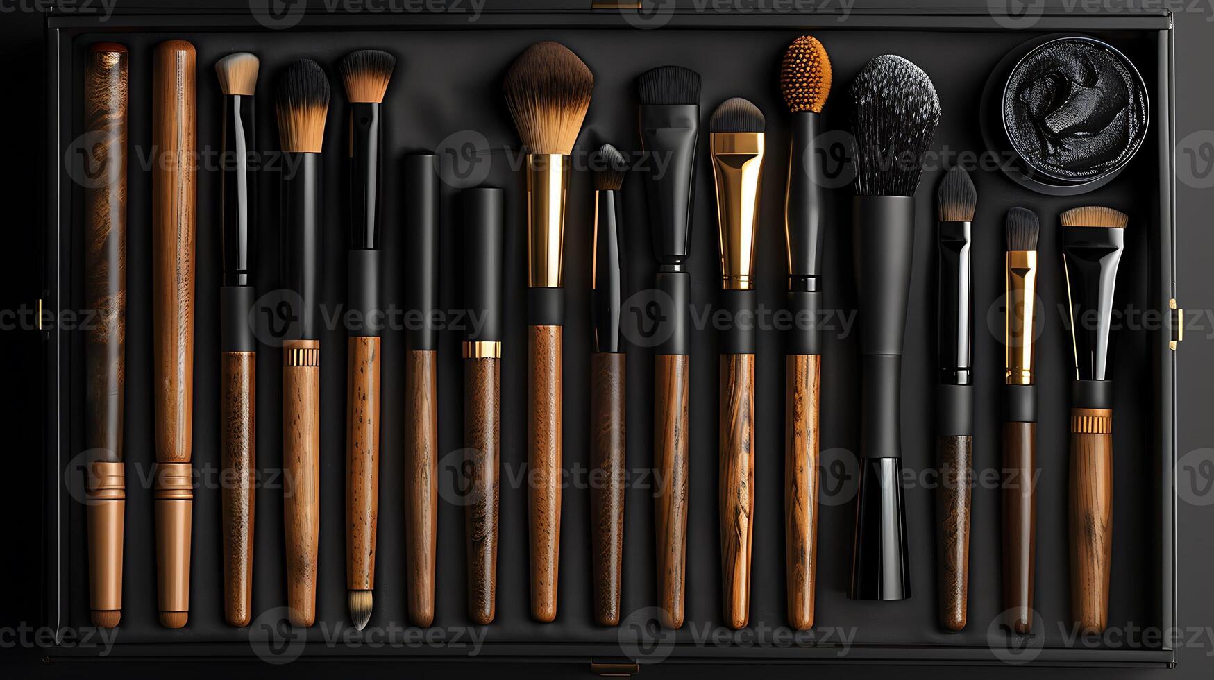 Lip brush holder mockup arranged neatly product presentation photo