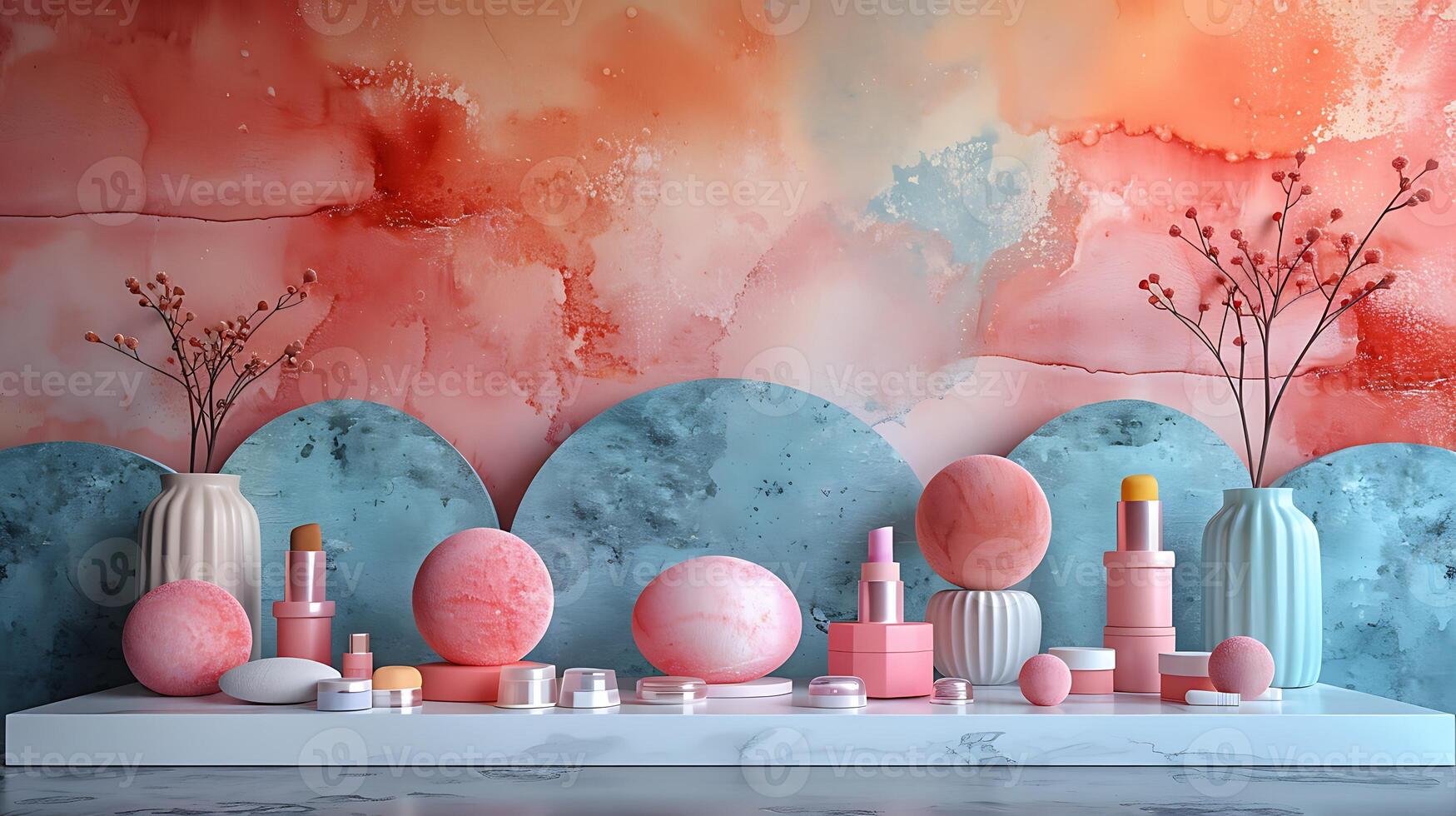 Makeup sponge holder mockup arranged a visually appealing layout photo
