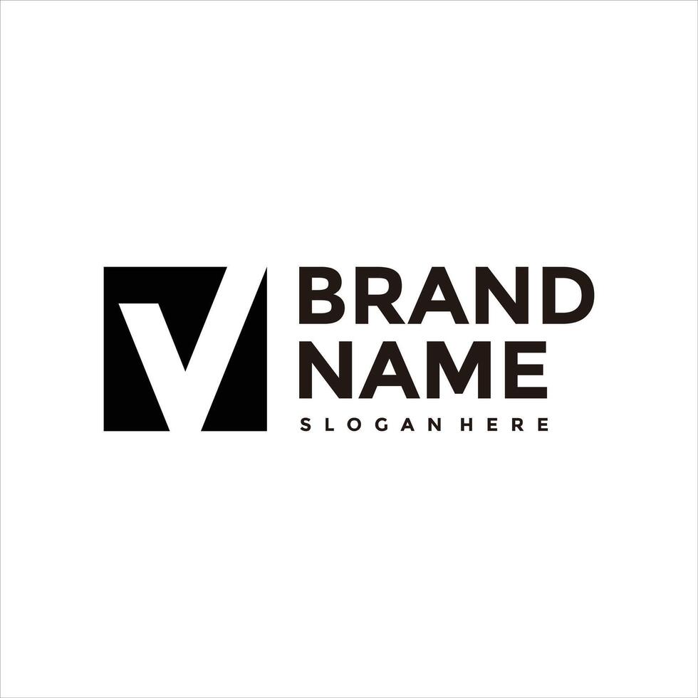 letter V square logo designs template vector