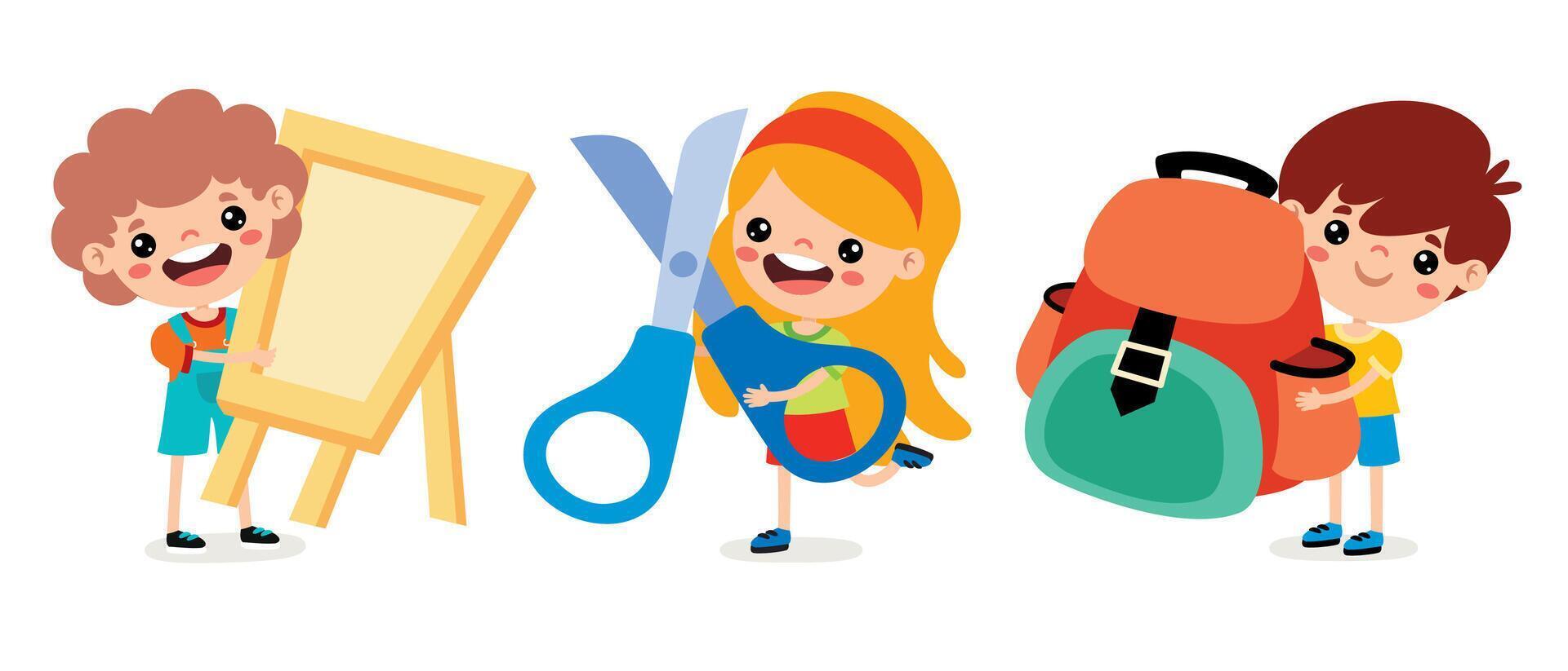 Education Stationery And Kids vector