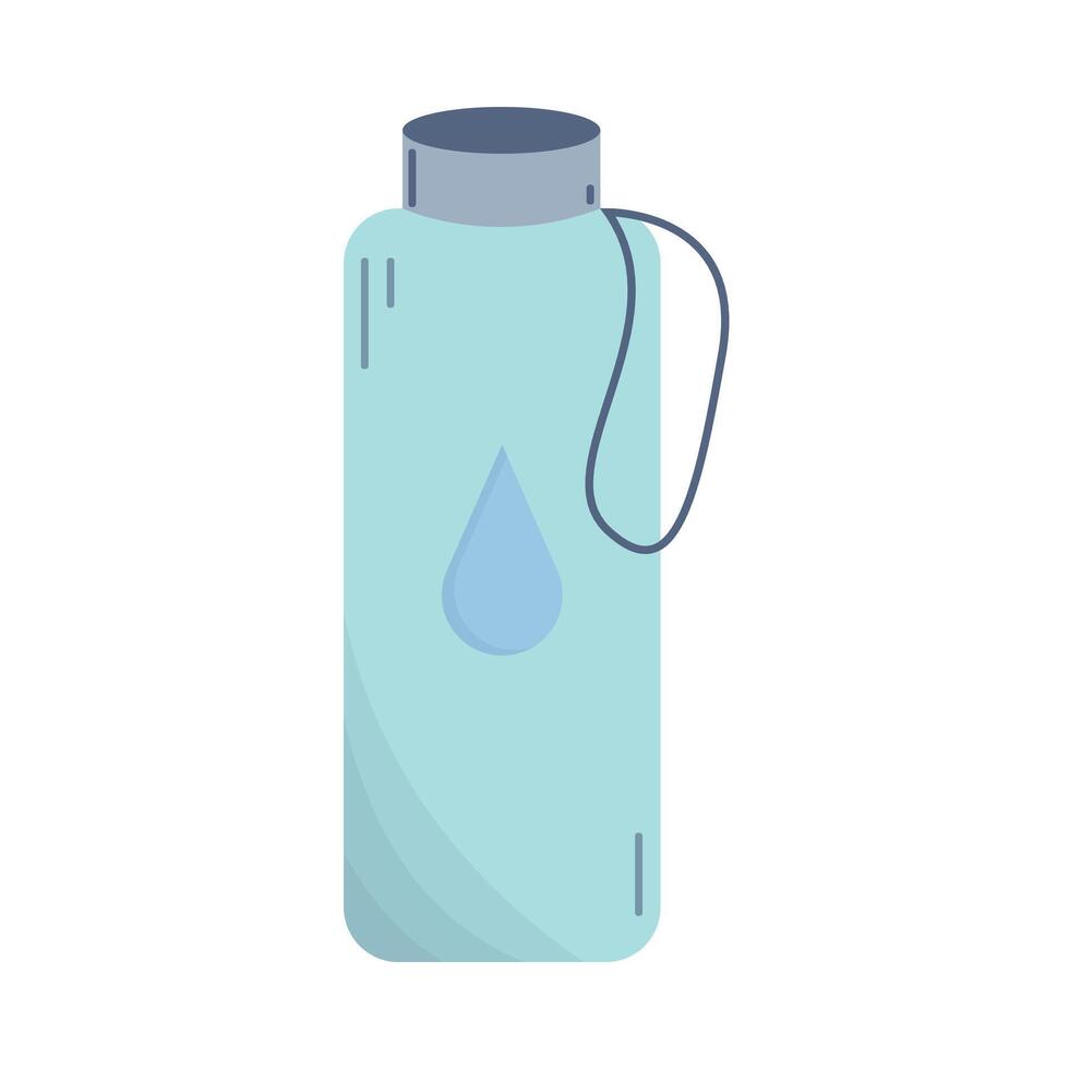 Reusable water bottle icon. Eco bottle concept. Flat illustration isolated on white background. vector