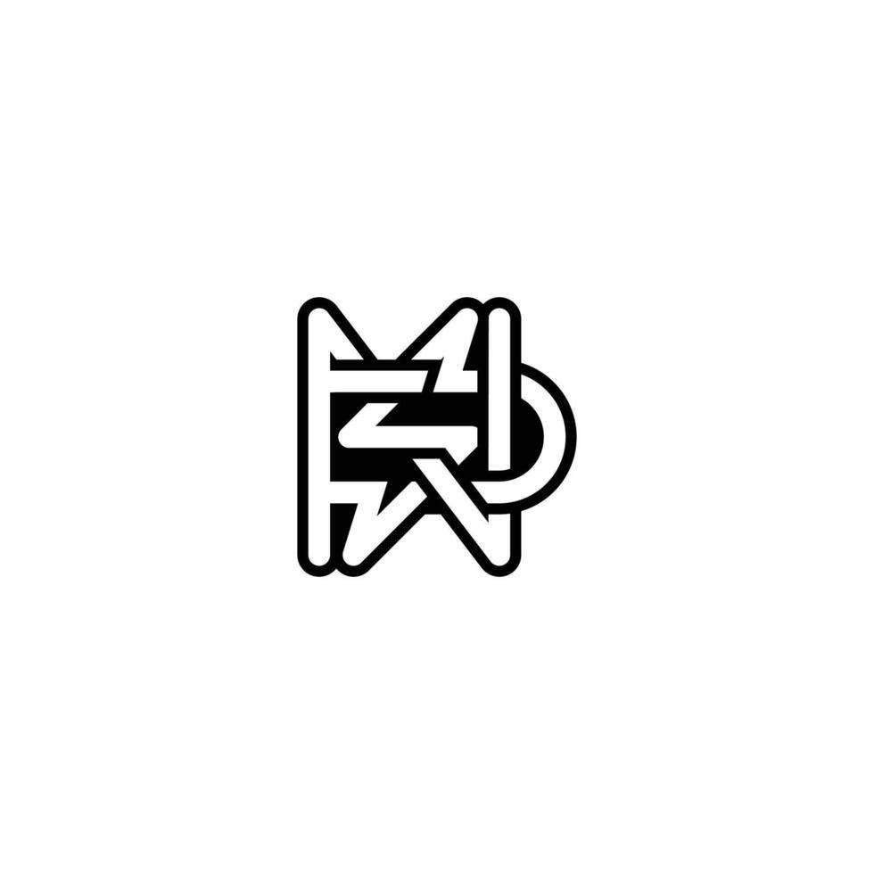 Bold and Minimal ND DN Energy Monogram Logo for Branding vector