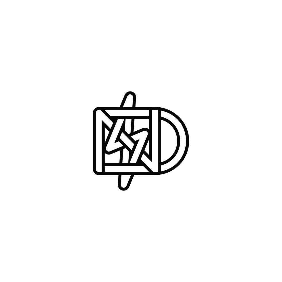 ND DN Energy Alphabet Monogram for Professional Identity vector