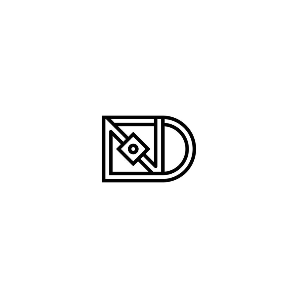 Modern ND DN Camera Logo for Branding and Marketing vector