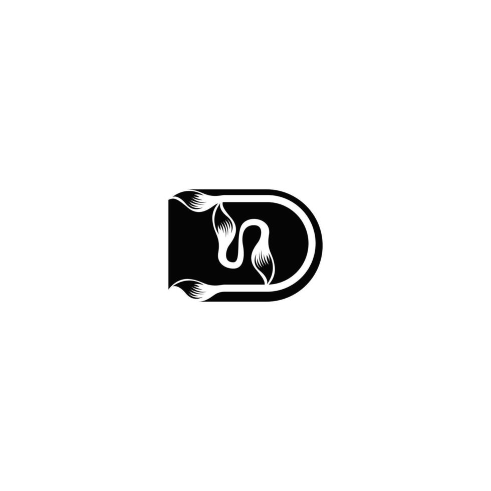 Sophisticated ND DN tail Monogram Letter Logo Design vector