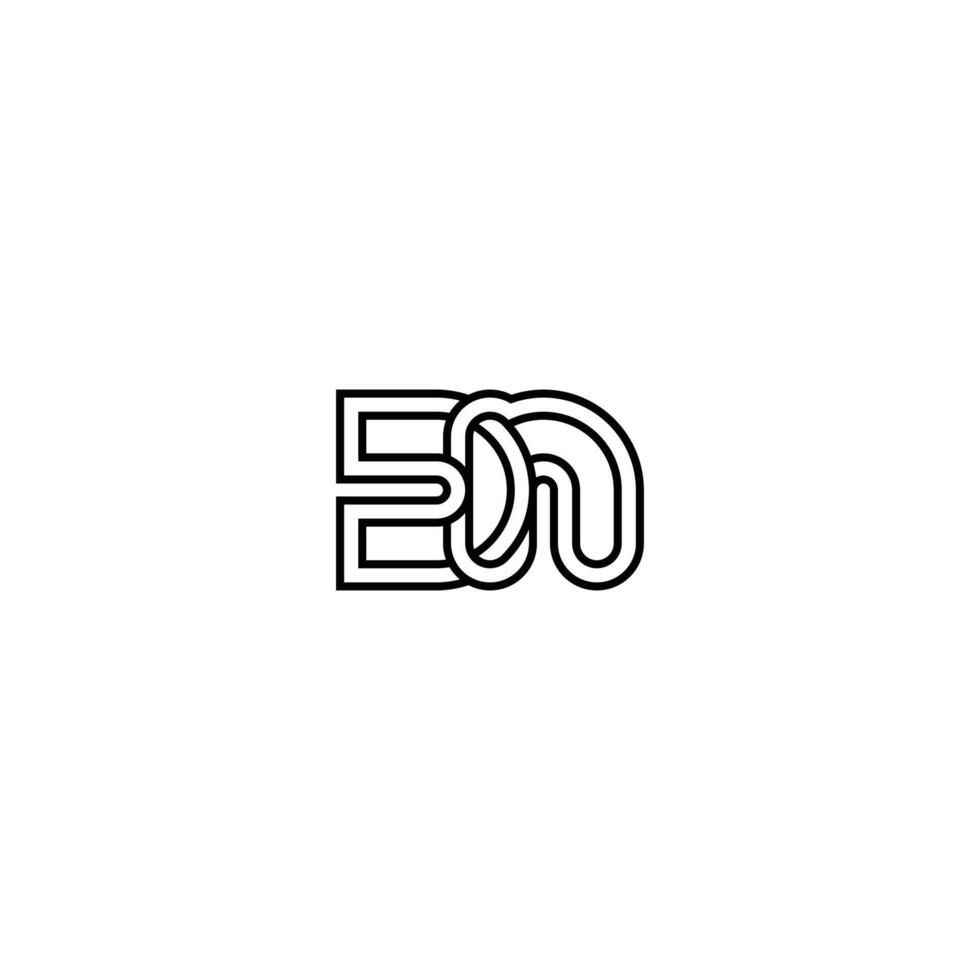 Clean and Bold ND DN Monogram for Logo Design vector