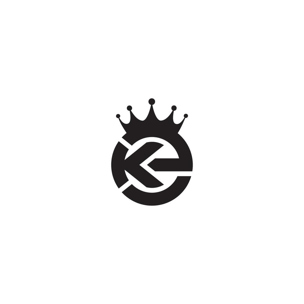 Crown KE EK Logo for Modern and Minimalist Branding vector