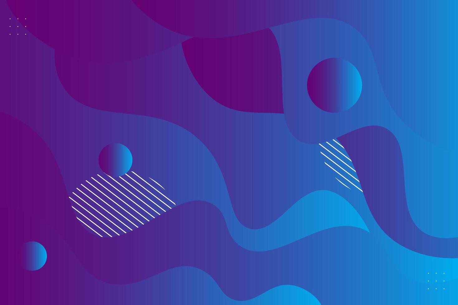 Purple and blue gradient geometric business banner design. Creative banner design with wave and circle shape as template. Simple design on horizontal banner. Eps10 vector