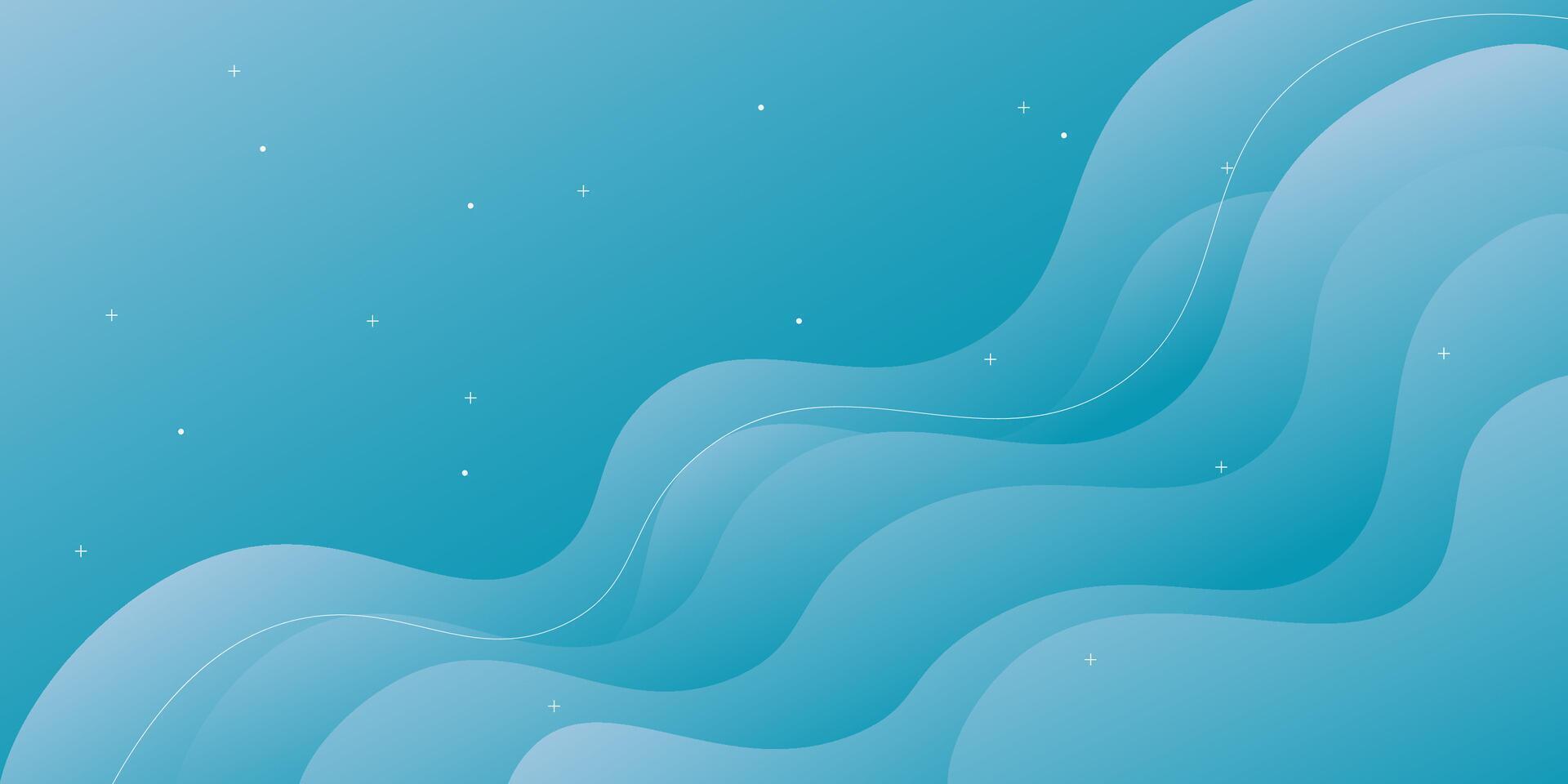 Abstract gradient wave background in light blue with simple shape elements. Elegant concept. Eps10 vector