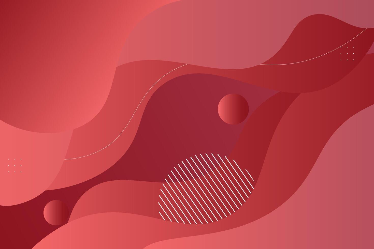 Red wave geometric design. Creative banner design with wave shape and lines as template. Simple horizontal banner. eps10 vector