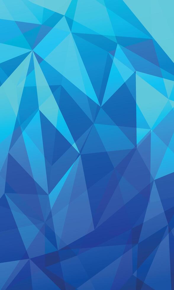 Abstract blue low poly geometric triangle pattern wallpaper vector