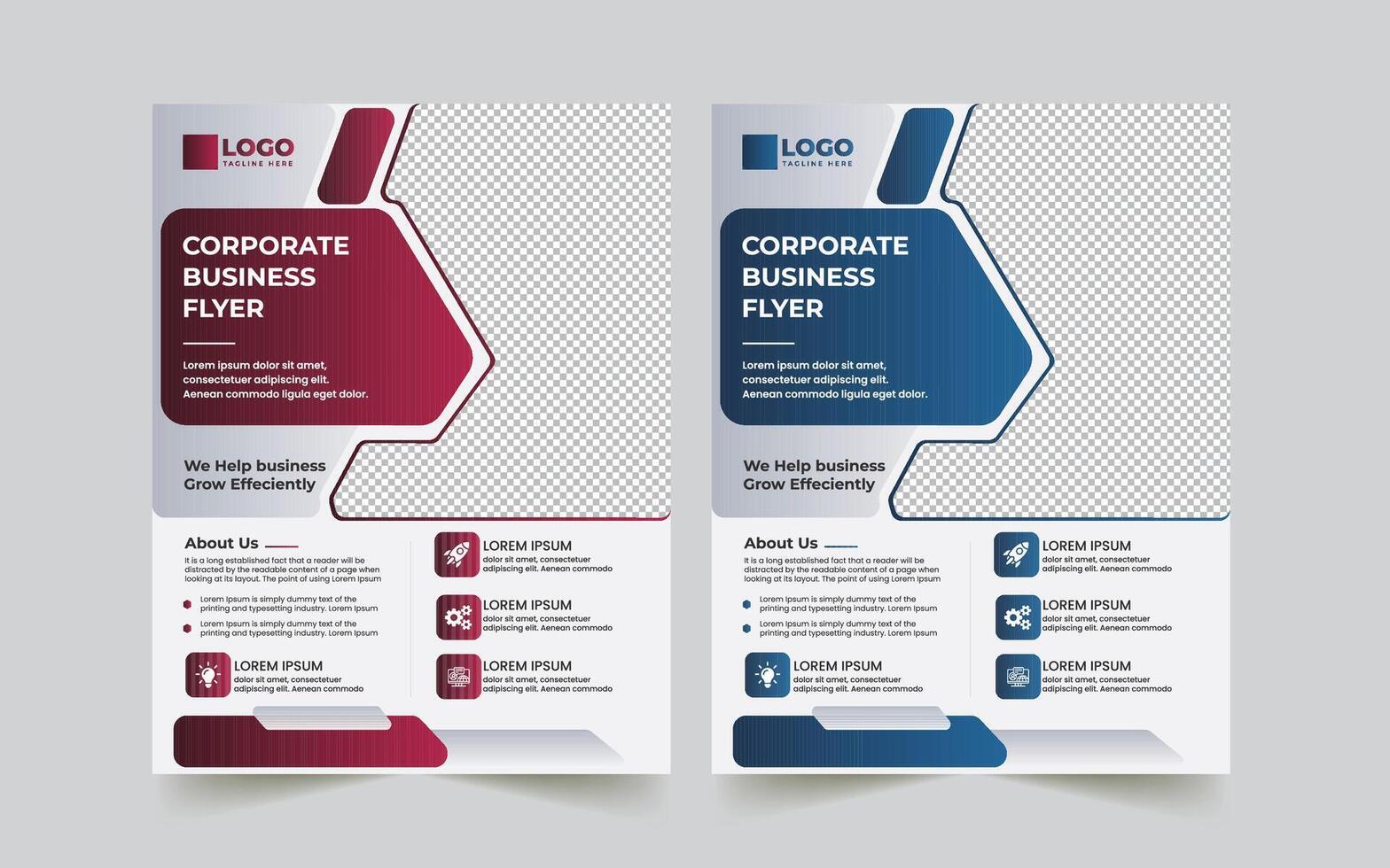 Professional Corporate Business Flyer Design Concept Template, You provide a better client experience. vector