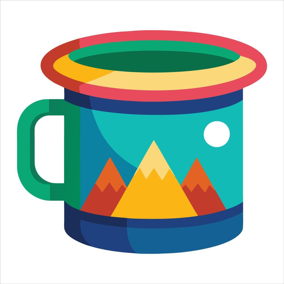 CAMPING SLACKLINE MUG vector