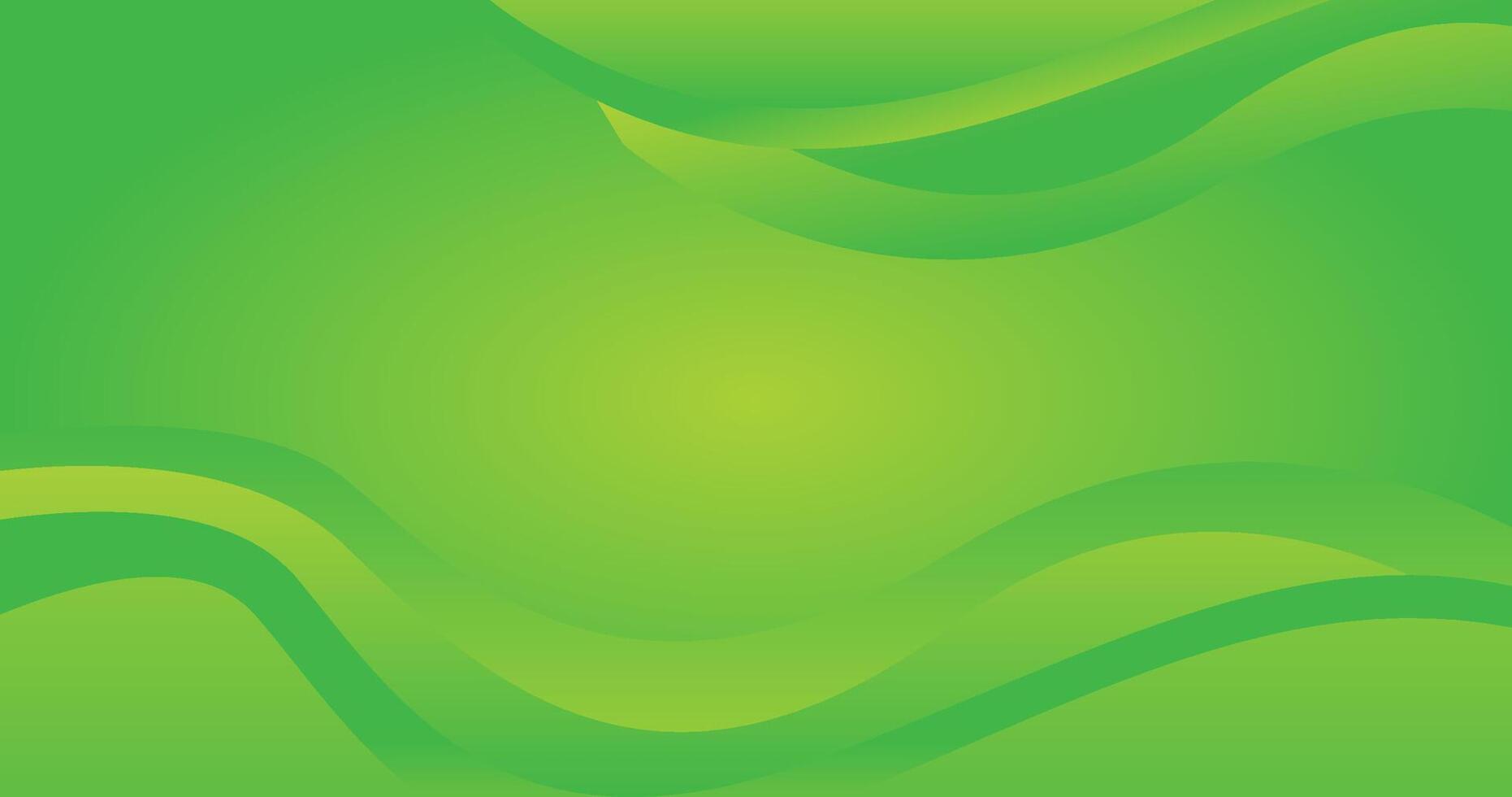 a green wave background vector