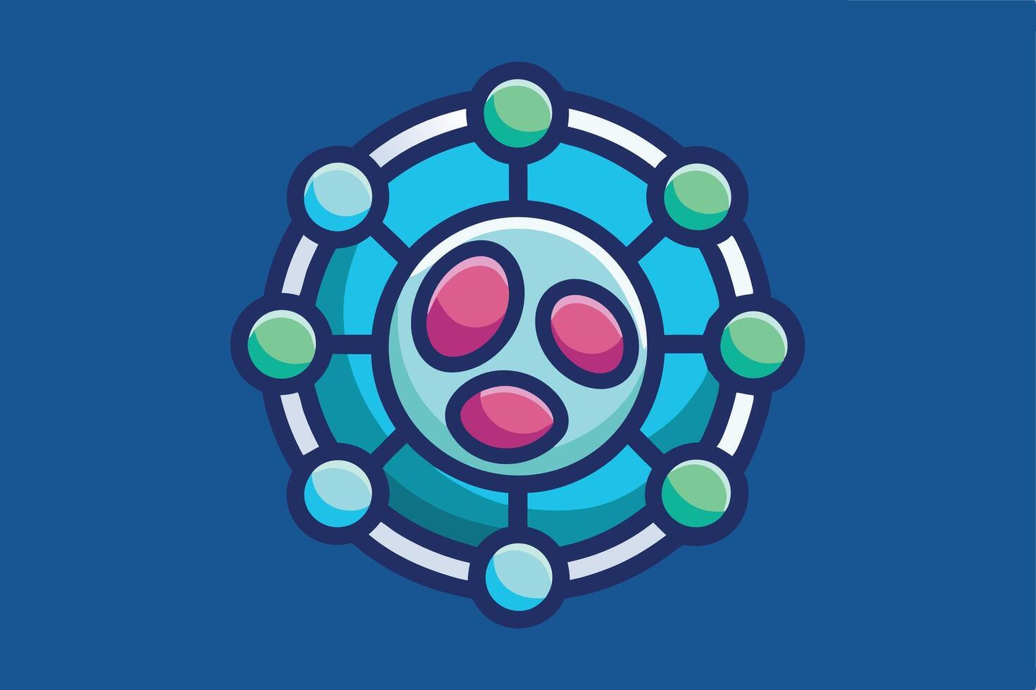 A interconnected system graphic design vector