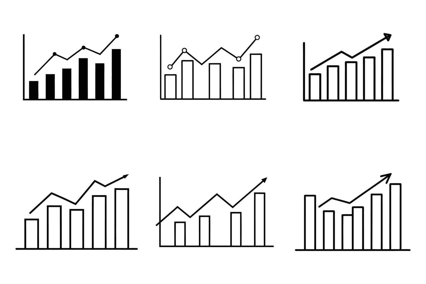 Illustration of Various Growth Charts vector