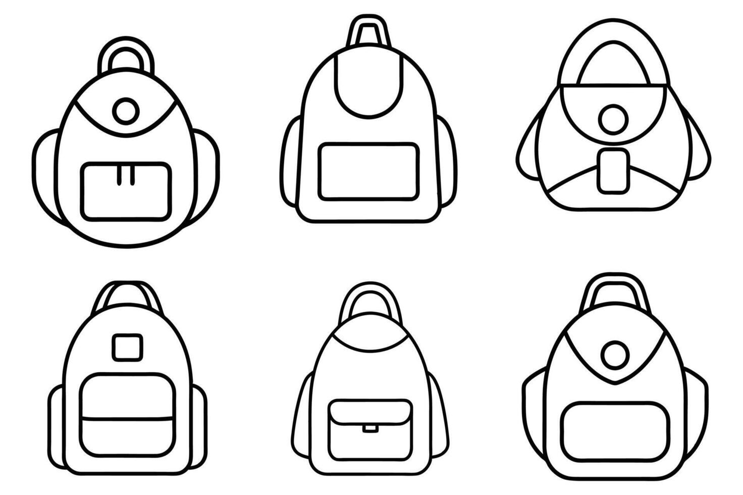 Simple Line Art Icons of Various Computer Monitors vector