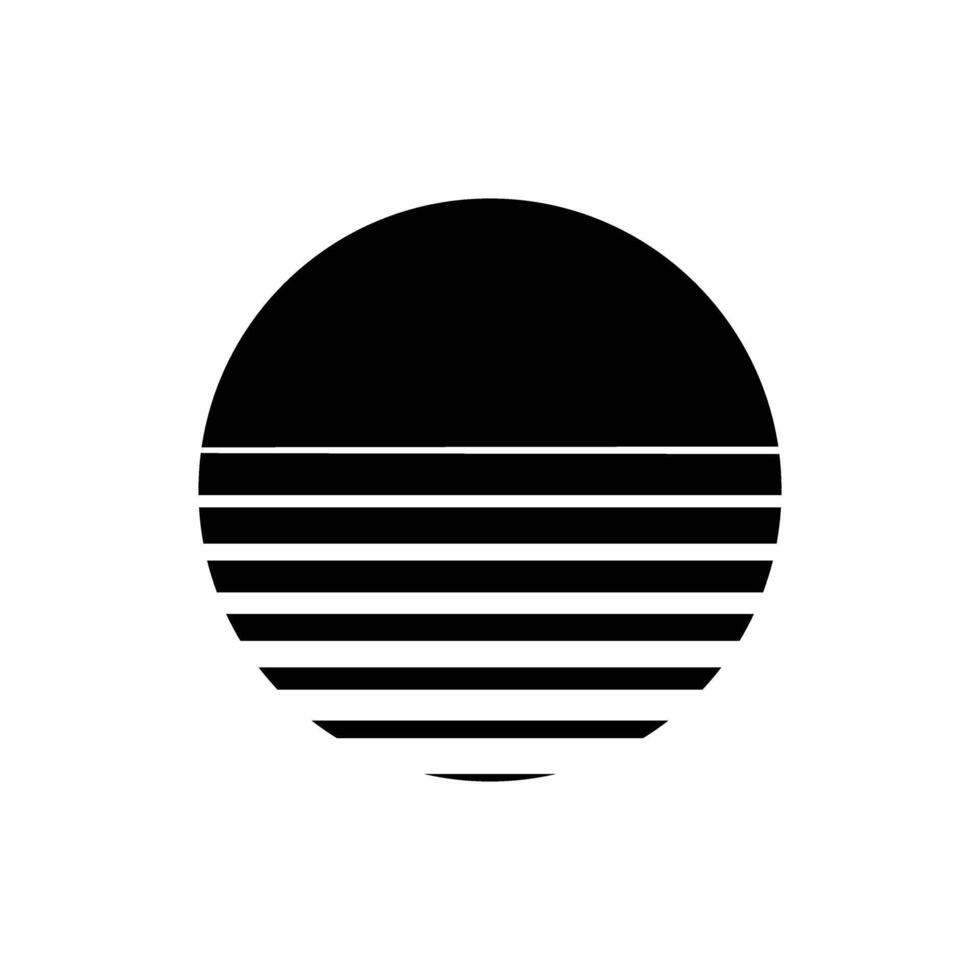 Sun icon. Black on white. illustration. Flat design. vector
