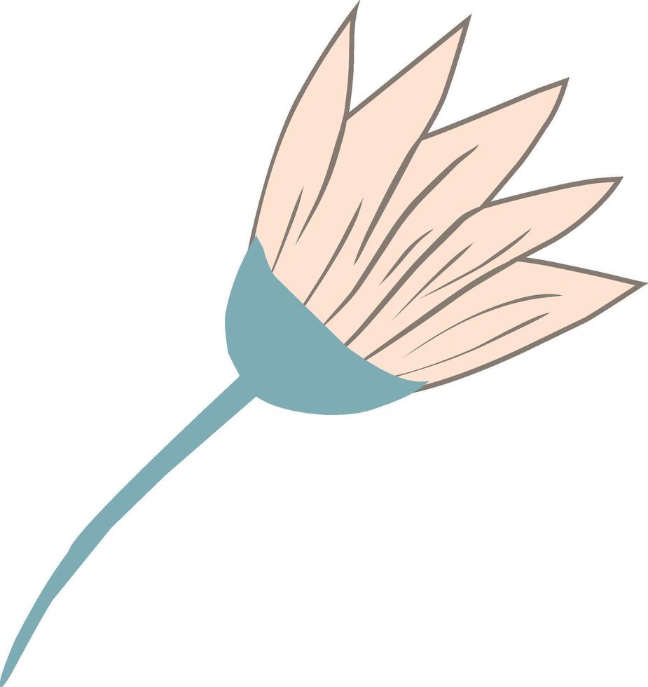 Simple Flowers for Graphic Design with pink pointed zigzag shapes vector