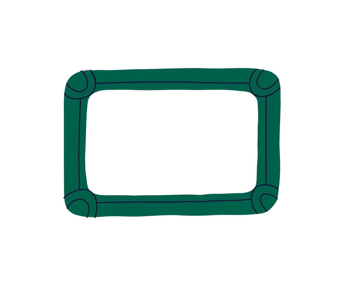 Cute decorative frame or border drawing in flat style. Interior, frame. Hand drawn illustration. vector
