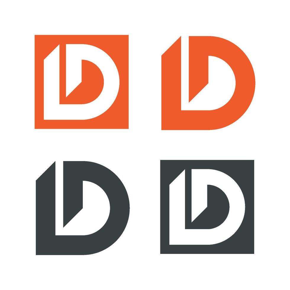 Set D Letter Logo Template Illustration Design. EPS 10. vector
