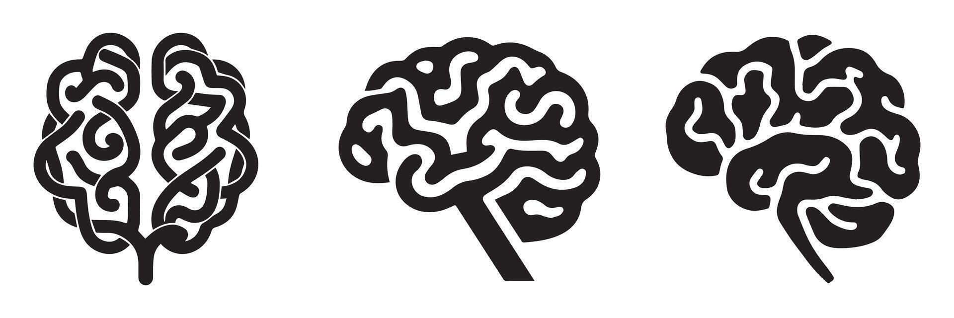 Brain icon set. Intelligence Symbol and Icon vector