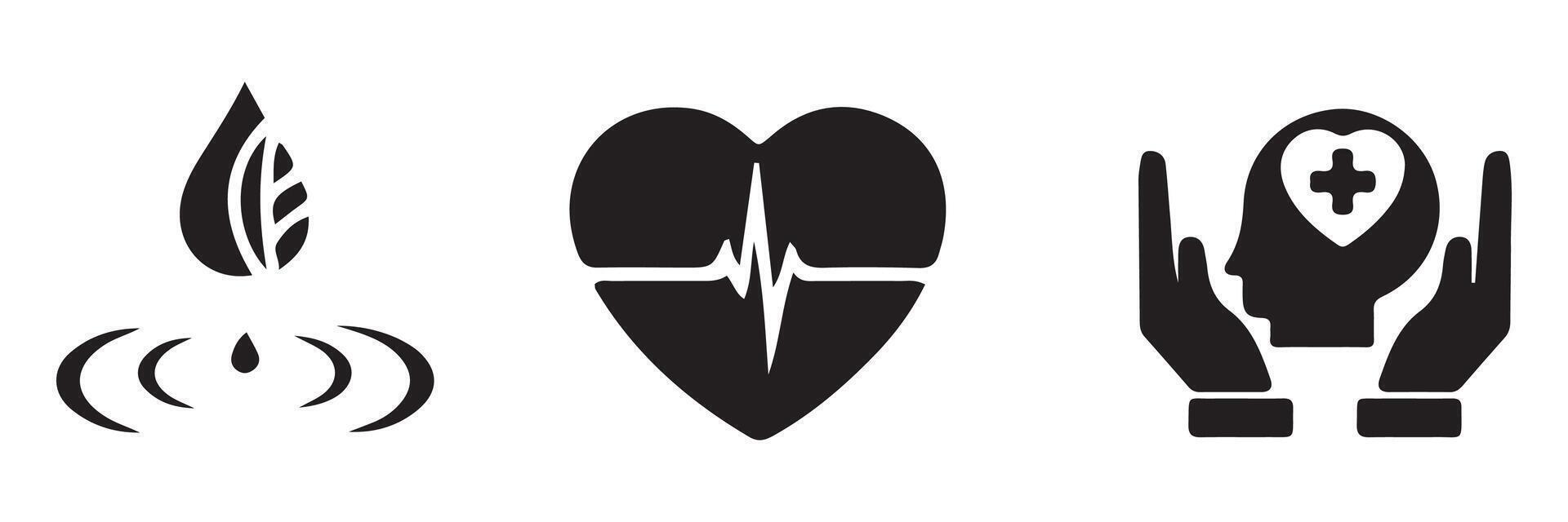 Inspiration and Idea. Yoga logo. Brain, heart vector