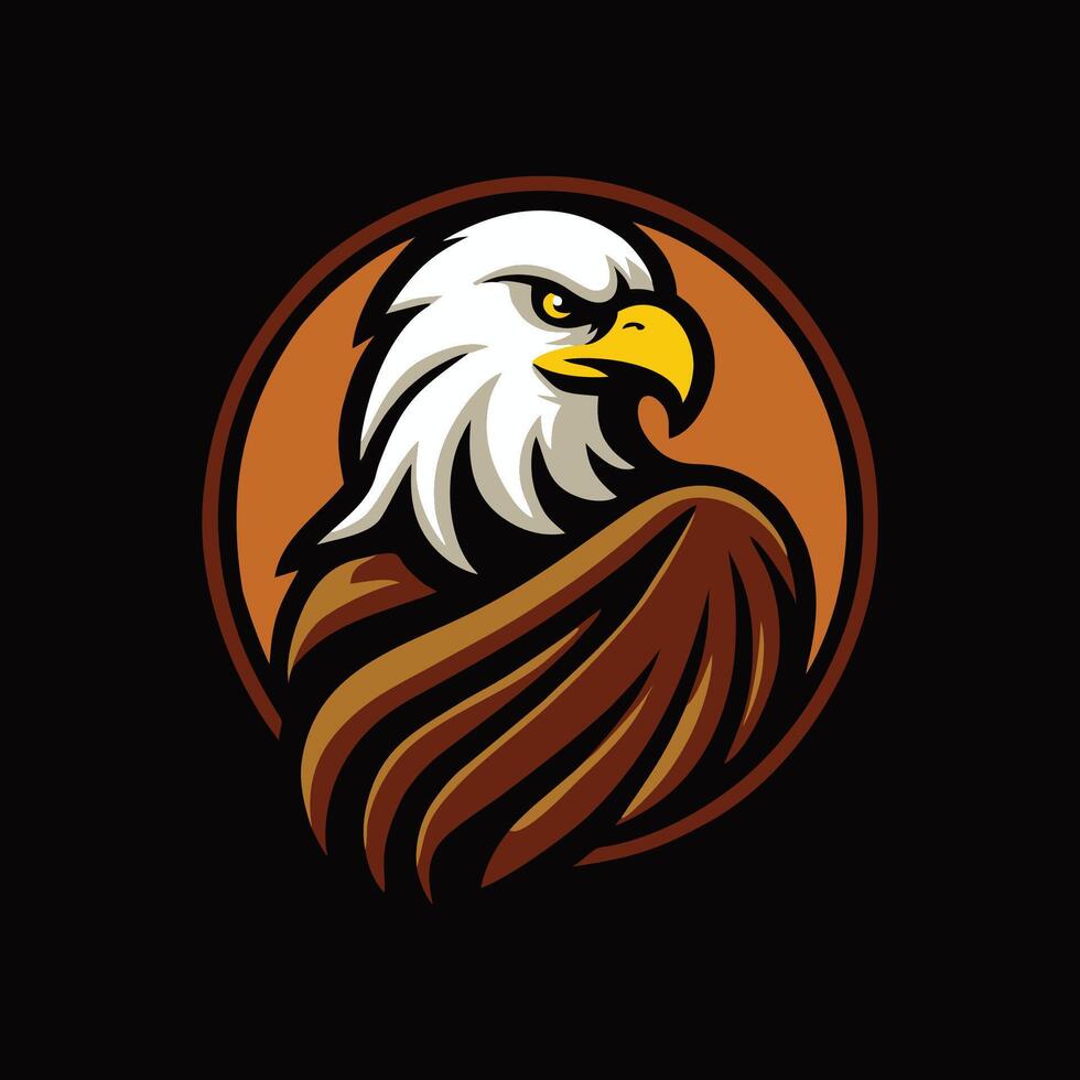 Eagle hawk logo art design illustation vector