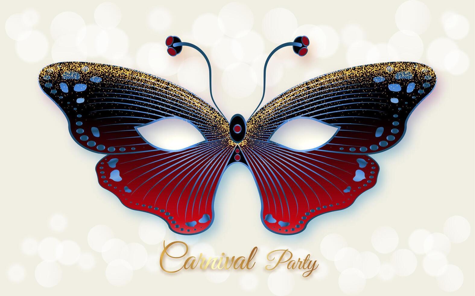 Carnival Butterfly mask vector