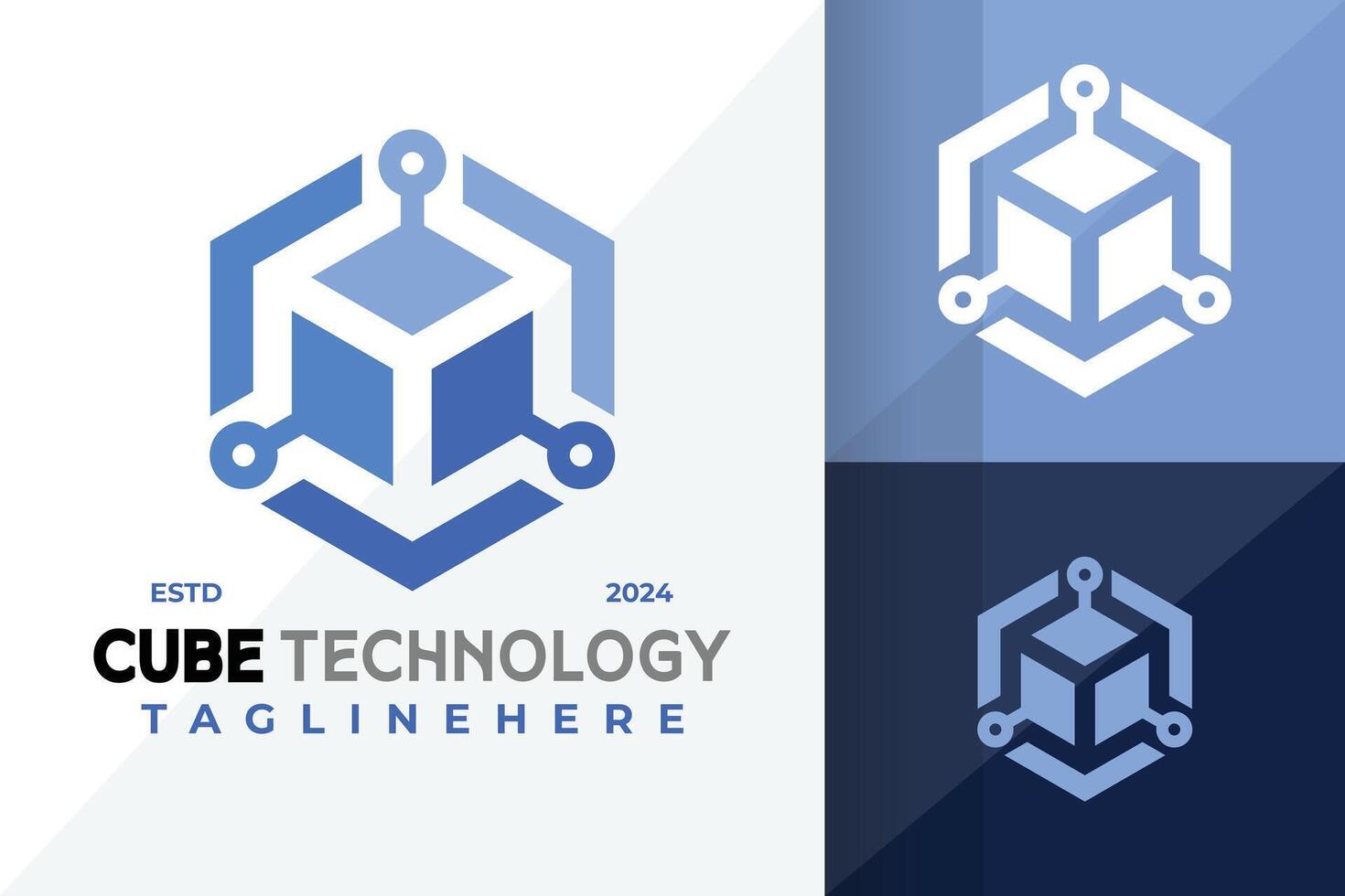 Cube Technology Logo Icon Design Illustration vector
