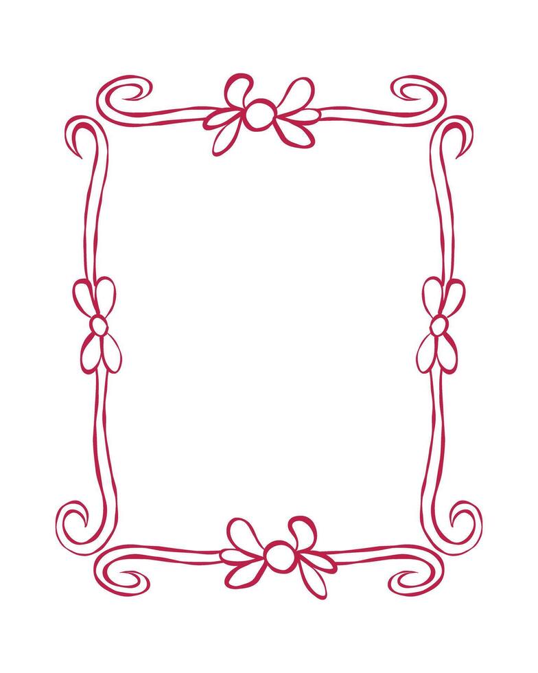 Decorative frame design featuring elegant floral elements with swirling patterns for artistic presentations vector